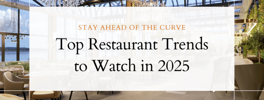 Top Restaurant Trends to Watch with restaurant on the background