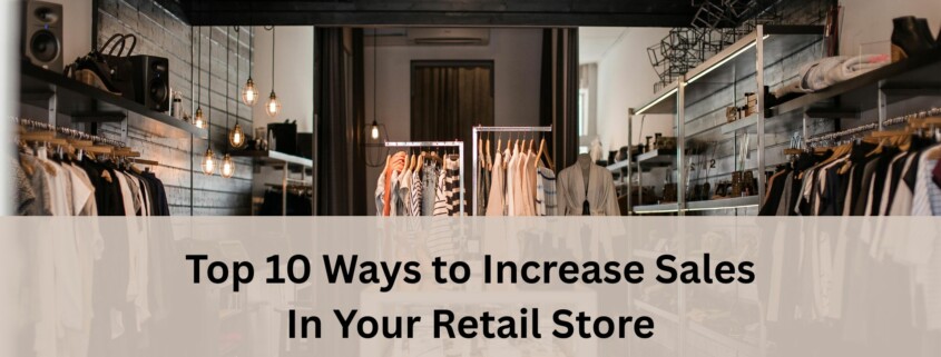 A stylish retail clothing store with racks of neatly arranged clothes and modern lighting