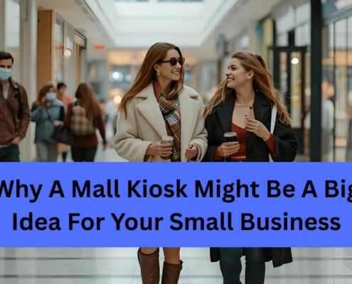 2 woman are walking inside mall