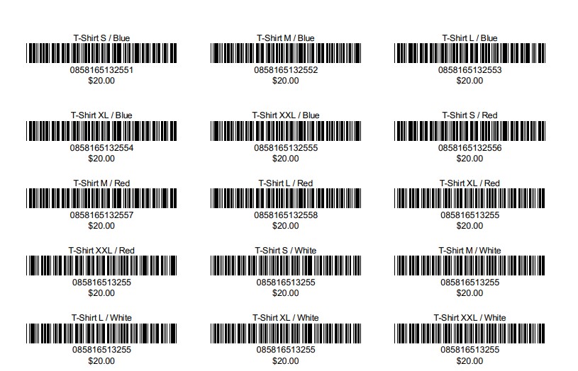 Barcode Label Template