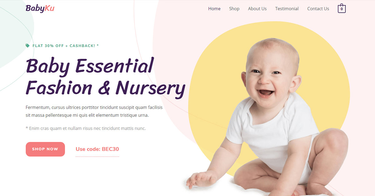 best ecommerce website design baby store